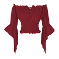 thumbnail image 1 of Blusa Mingyuezai Renaissance Peasant 3XL de poliéster para mujer, 1 of 6