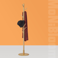 MoNiBloom Wood Adjustable Coat Rack, Modern Free Standing Hat Handbag