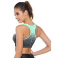 thumbnail image 1 of Sujetador deportivo para mujer, sujetador con relleno tipo bustier, sujetador para mujer sin aros, espalda cruzada, sujetador push up con degradado de color, top deportivo para yoga y fitness, 1 of 4