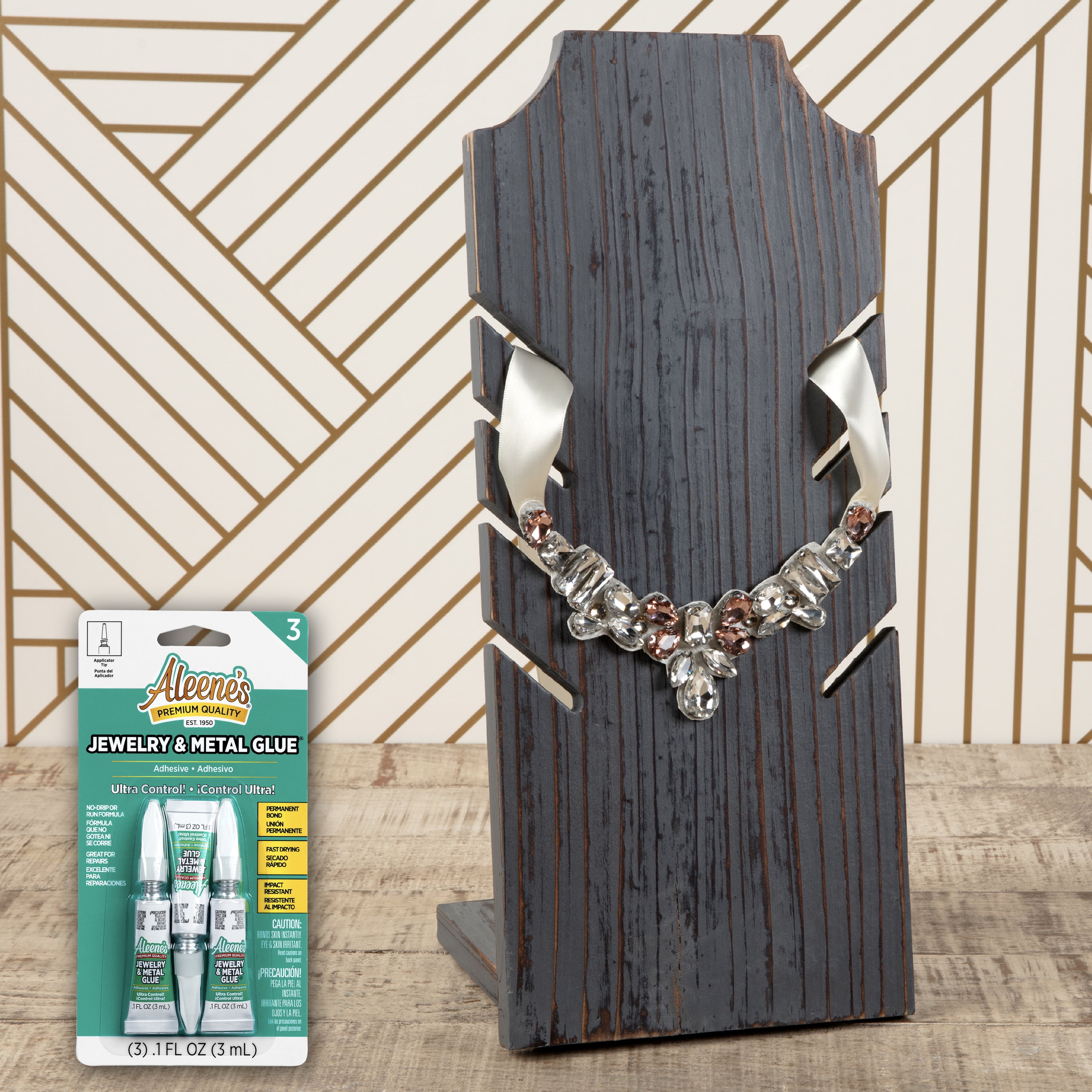 (3 pack) Aleene's Jewelry & Metal Glue 0.1 fl oz 3 Pack, Dries Clear, Permanent Bond