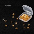 thumbnail image 2 of Butterfly Earring Back Tight 100PCS Secure Metal Ear Locking Earring Stopper, 2 of 10