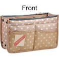 thumbnail image 4 of Vercord Updated Purse Handbag Organizer Insert Liner Bag in Bag 13 Pockets Beige Dot Medium, 4 of 7