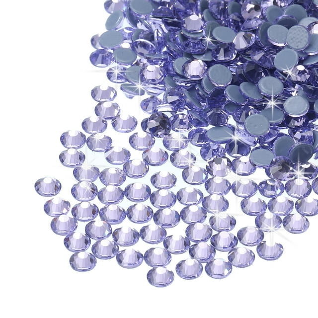 Uxcell 2880 Pcs Hotfix Strass à Dos Plat Cristal Gemmes en Verre SS10 2,9 mm Violet Vif