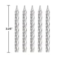 thumbnail image 2 of Creative Converting Silver Spiral Candles, 24 ct, 2 of 3