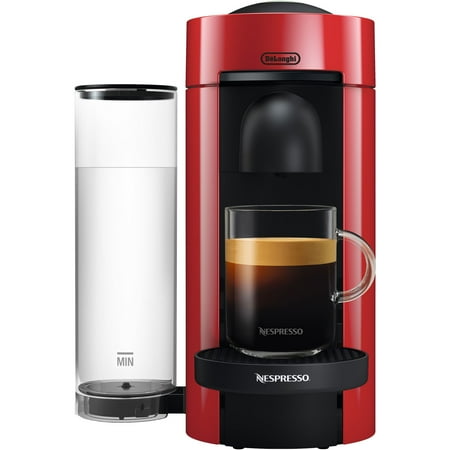 Nespresso Vertuo Plus Coffee and Espresso Maker by De'Longhi with Aeroccino Milk Frother - Cherry Red
