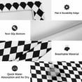 thumbnail image 6 of Black White Plaid Outdoor Rug for Patio/Deck/Porch, Non-Slip Large Area Rug 3 x 5 Ft, Modern Minimalist Geometric Checkered Indoor Outdoor Rugs Washable Area Rugs, Camping Rug Carpet Runner, 6 of 8