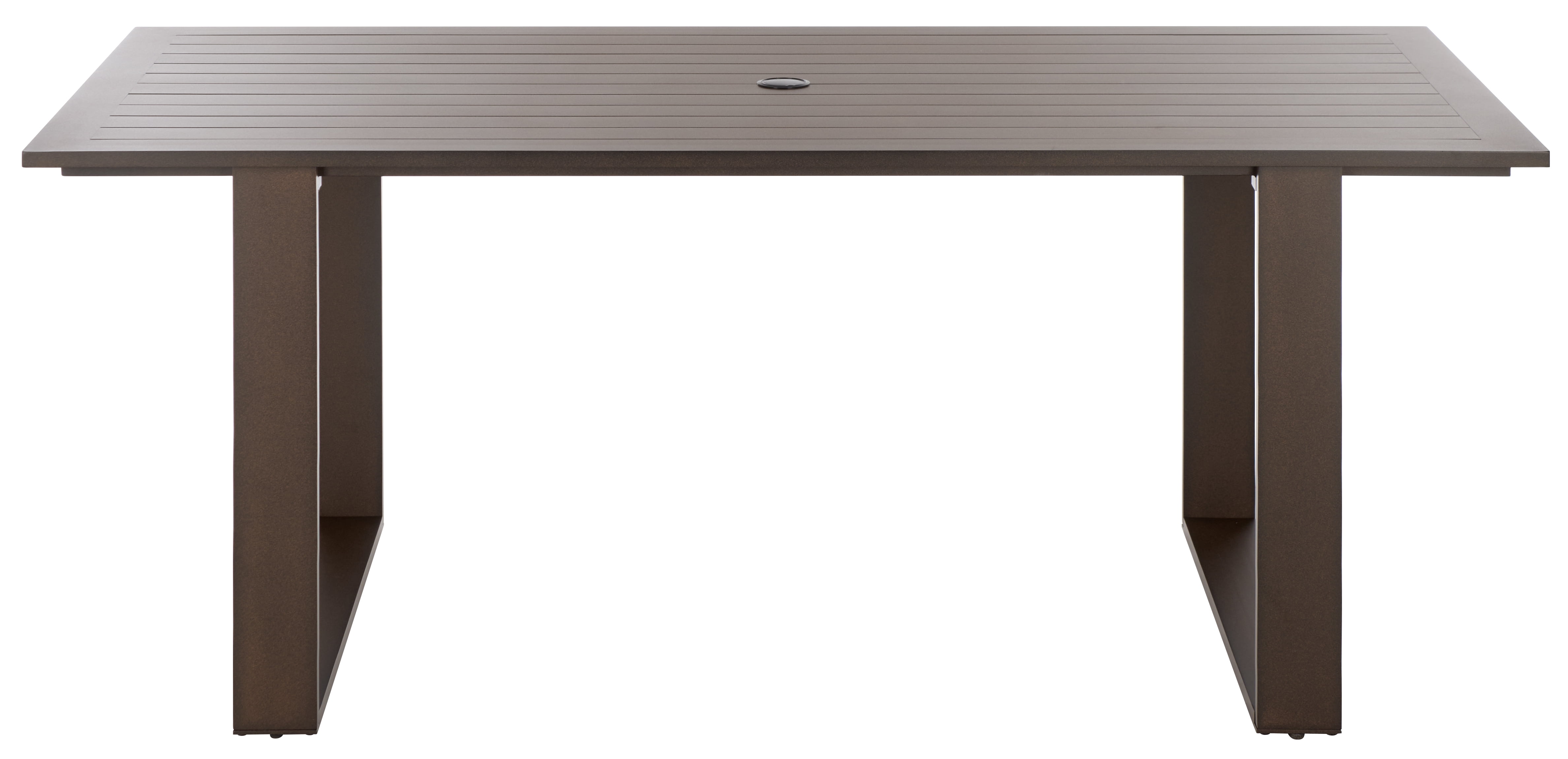 Safavieh Fash Modern Aluminum Sleg Leg Outdoor Dining Table, Brown