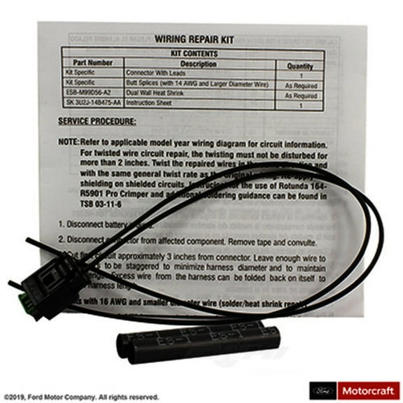 Motorcraft WPT-1131 Center High Mount Stop Light Connector Fits select: 2012-2018 FORD FOCUS, 2011-2017 FORD FIESTA