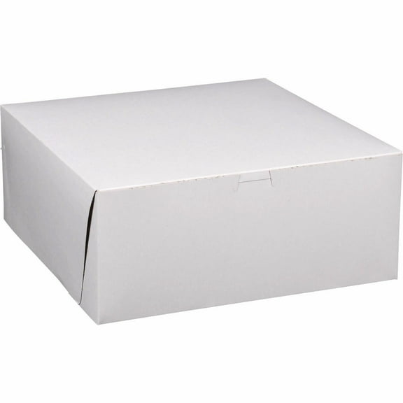 Southern Champion Tray SCT Bakery Boxes Standard 14 x 14 x 6 White Paper 50/Carton 1593