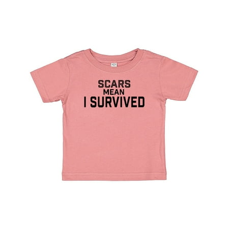 

Inktastic Scars Mean I Survived-Burn and Accident Survivor Gift Baby Boy or Baby Girl T-Shirt