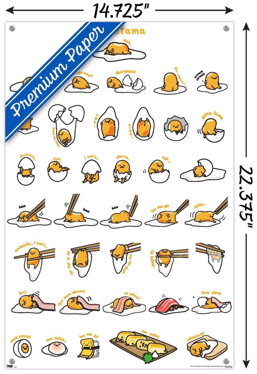 Gudetama - Grid Wall Poster