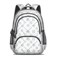 thumbnail image 2 of Baseballs Bats White Pattern Backpack for School, Cute School Bag with Adjustable Shoulder Straps and Padded Back, 16.9"x12.6"x5.9", 2 of 4