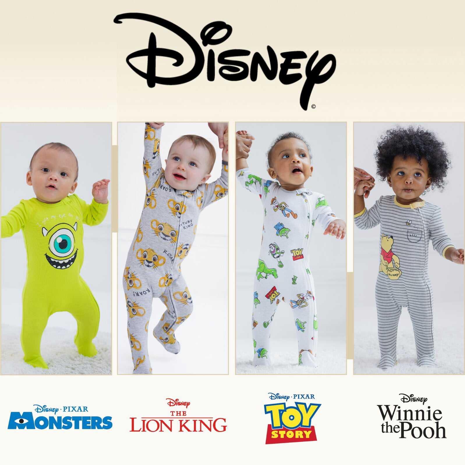 Disney Lion King Baby Boys' 2-Pack Footed One-Piece Sleep N' Play Simba Heather Green