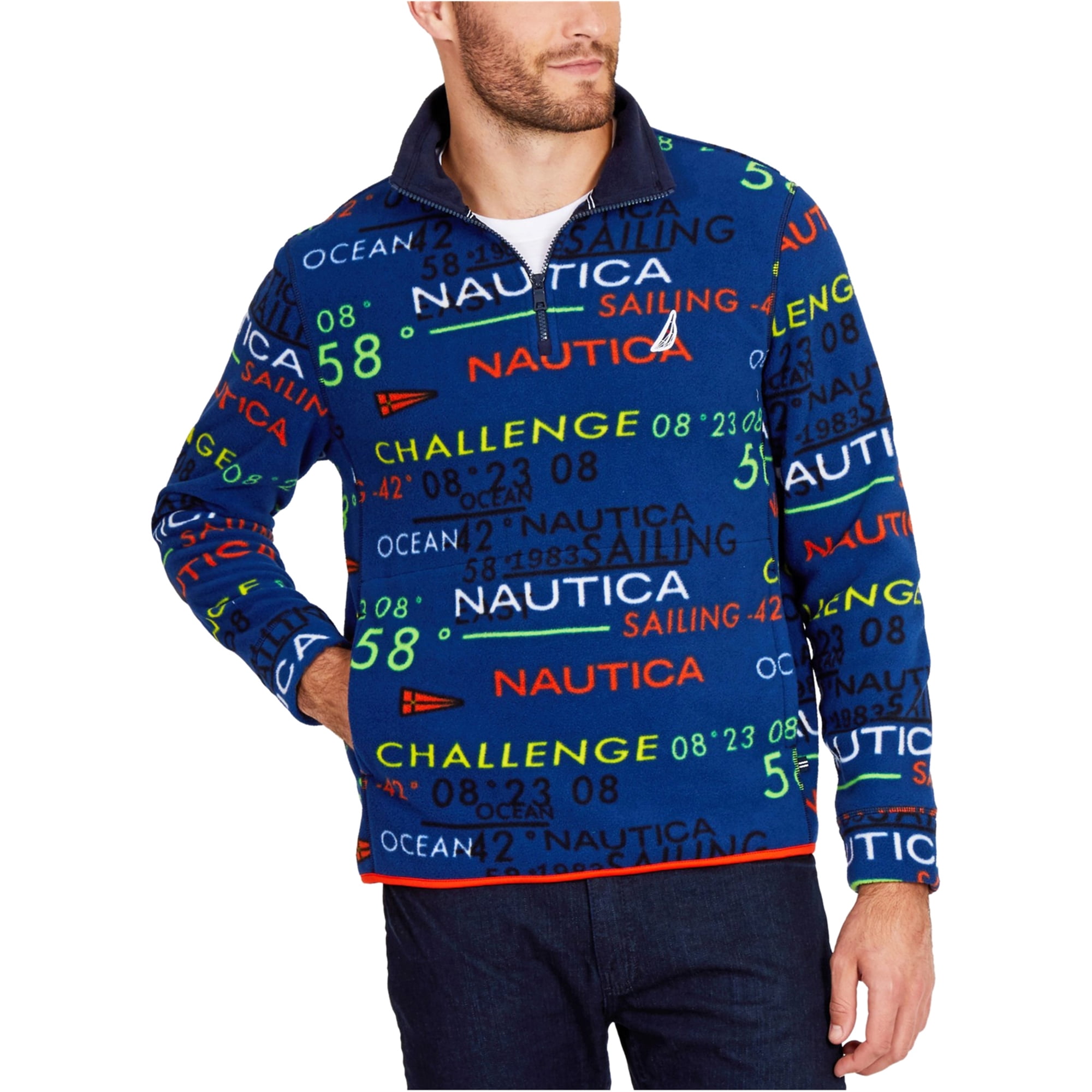 nautica quarter zip fleece