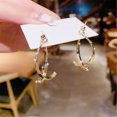 thumbnail image 4 of PVCS Easy Curved Earrings ​Exquisite Parentheses Ladies Earrings, 4 of 5