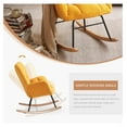 thumbnail image 5 of Rocking Chair, Teddy Upholstered Glider Rocker with High Backrest Armchair, Modern Rocking Accent Chairs for , Living Room, Bedroom, Offices (Yellow), 5 of 8