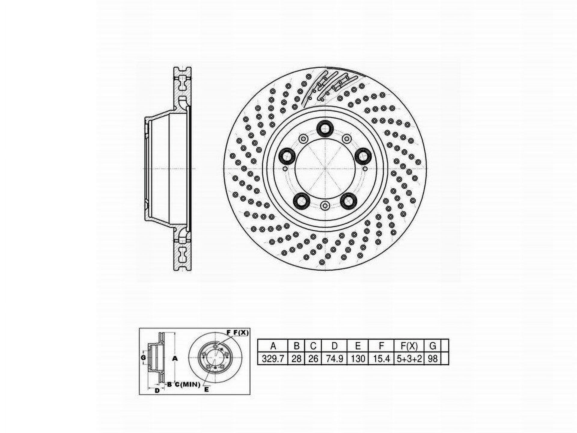 Winstop Brake Rotor, Rear Left WS251934, Porsche 911 2016-2000