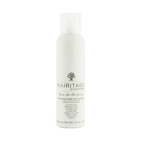 Hairitage Down to the Basics Dry Shampoo Spray, Fragrance Free, 4.2 oz (Pack of 6)
