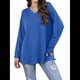thumbnail image 1 of Blusas de Mujer de Larga con Cuello en V, Túnicas Casuales, Camisas Básicas, Blusas Holgadas Azul Real XL, 1 of 7