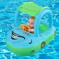 thumbnail image 2 of Baby Inflatable Pool Float with Sun Protection ，Car Shaped Babies Swim Float Boat for Toddler Infant Swim Ring Pool Spring Floaties Summer Beach Outdoor Play Fit 6-36Months, 2 of 7