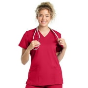 Landau ProFlex Tailored Fit Comfort Stretch 3-Pocket Scrub Top for Women 4160