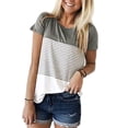 thumbnail image 4 of T-shirt d'Allaitement Maternité, Haut Classique à Manches Courtes Rayé, 4 of 7
