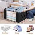 thumbnail image 2 of Bolsa de Almacenamiento de Ropa de Gran Capacidad con Asa Reforzada, Tela Actualizada y Ventana Visible, para Guardar Edredones, Negro, 2 of 4