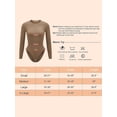 thumbnail image 3 of SAYFUT Women's Long Sleeve Bodysuit Crew Neck Tummy Control Shapewear Bodysuits Slimming Body Shaper Basic Tops, 3 of 7