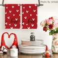 thumbnail image 4 of Red Love Heart Valentine''s Day Kitchen Towels Dish Towels, 18x26 Inch Wedding Farmhouse Decoration Hand Towels Set of 2, 4 of 6