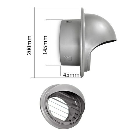 

Stainless Steel Round Brushed Bull Nosed External Extractor Wall Vent Outlet