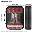 thumbnail image 5 of FKELYI Bible Cover Faux Leather Book Cover with Handle Zippered Bible Case American Tribal Running Horse Print Church Bible Bag Scripture Protector for Prayer Outdoor Study, 5 of 6
