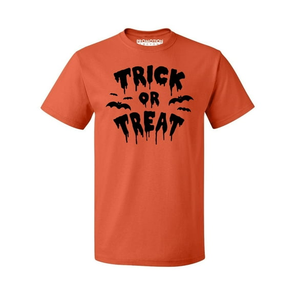 Trick or Treat Halloween Men's T-shirt, L, Orange