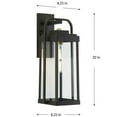 thumbnail image 2 of Walcott Collection One-Light Antique Bronze with Brasstone Accents Clear Glass Transitional Outdoor Wall Lantern Light, 2 of 2