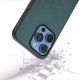 thumbnail image 3 of ABEEL For iPhone 16 Pro Max Case Genuine Cow Leather Coated PC+TPU Phone Cover - Midnight Green, 3 of 5