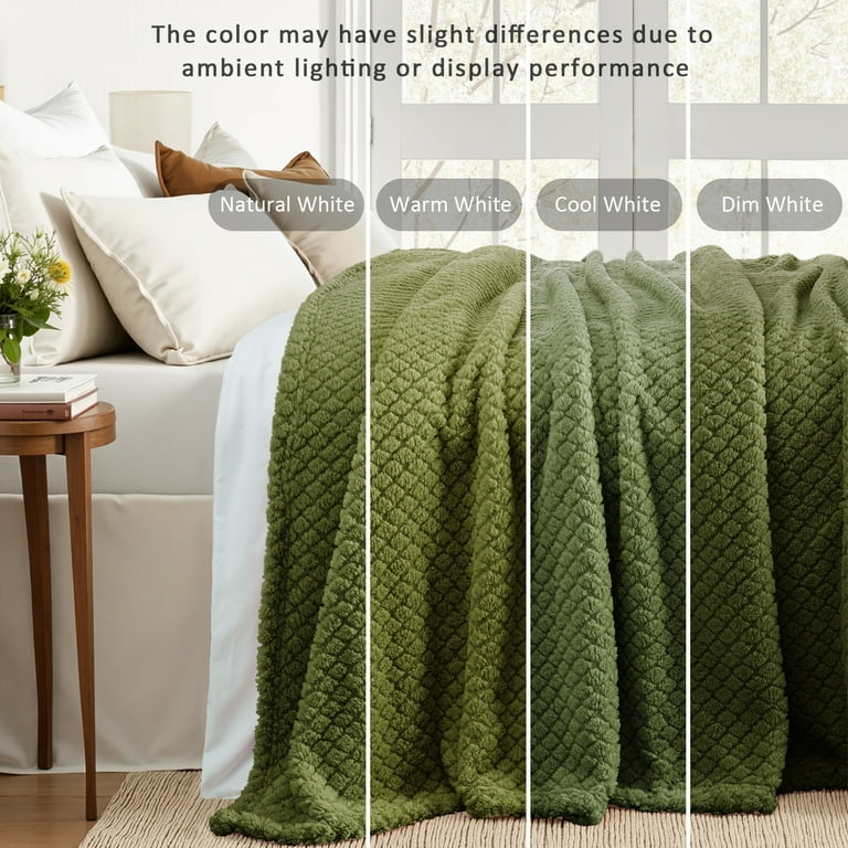 Coperta Pile Extra Large Exclusivo Mezcla 127x178 Cm - Morbida, Calda E Leggera, Per Divano E Letto, Verde Menta