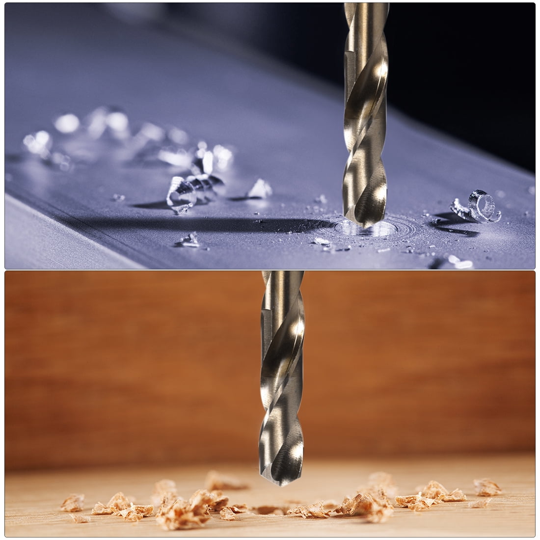 Unique Bargains 14mm Black Nitride Gold Titanium Coated Reduced Shank Twist Drill Bits