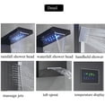 thumbnail image 3 of CES Shower Panel Tower System Stainless Steel Multi-Function Shower Panel with Spout Rainfall Waterfall Massage Jets Tub Spout Hand Shower for Home Hotel Resort Split Type Black (Split, Black), 3 of 9