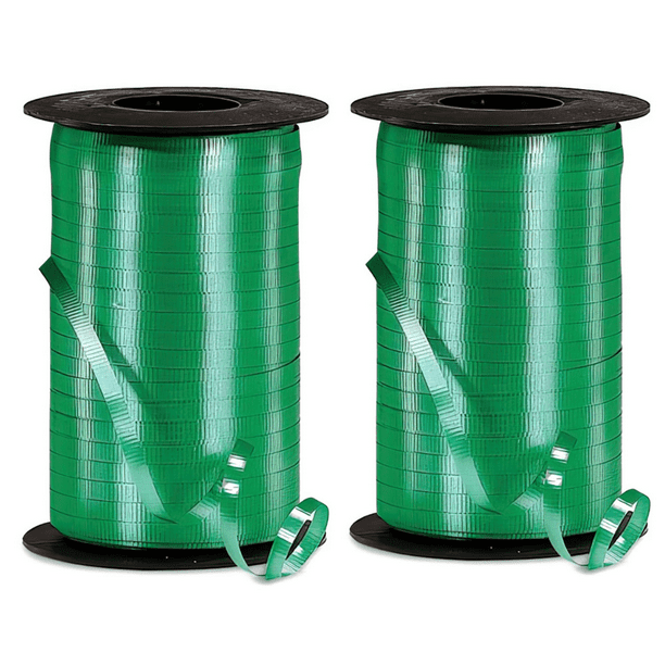 Hilo Listón curly INFLANDO TU NEGOCIO 100m Cinta Rizadora de regalo verde oscuro