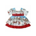thumbnail image 4 of Christmas Toddler Kid Baby Girl XMAS Flared Party Santa Swing Dress Clothes 2-6T, 4 of 5