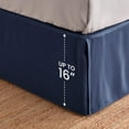 thumbnail image 5 of Sleep Zone Pleated Bed Skirts Full Size, 15 inch Tailored Drop Easy Fit Bedskirt, Anti-Static, Fade Resistant (Full, Navy Blue), 5 of 7