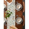 thumbnail image 2 of Green Brown Botanical Burlap-Cotton Table Runner 48 Inches Long,Pastoral Leaf Watercolor Rustic Farmhouse Table Runners,Outdoor Dining Tablecloths Decor for Baby Shower Party Wedding 13x48, 2 of 9
