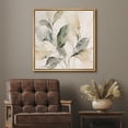 thumbnail image 3 of Framed Canvas Print Wall Art Green Leaf Study Print Minimalist Botanical Artwork For Living Room Decor - 16"x16" NATURAL, 3 of 8