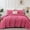 Red Bean, variant on Jessy Home 3 Piece Fleece Queen Comforter Set - Soft & Warm Fluffy Dark Gray Sherpa Bedding , Fuzzy Heavy Double Sided Design Winter Comforter with 2 Pillow Cases