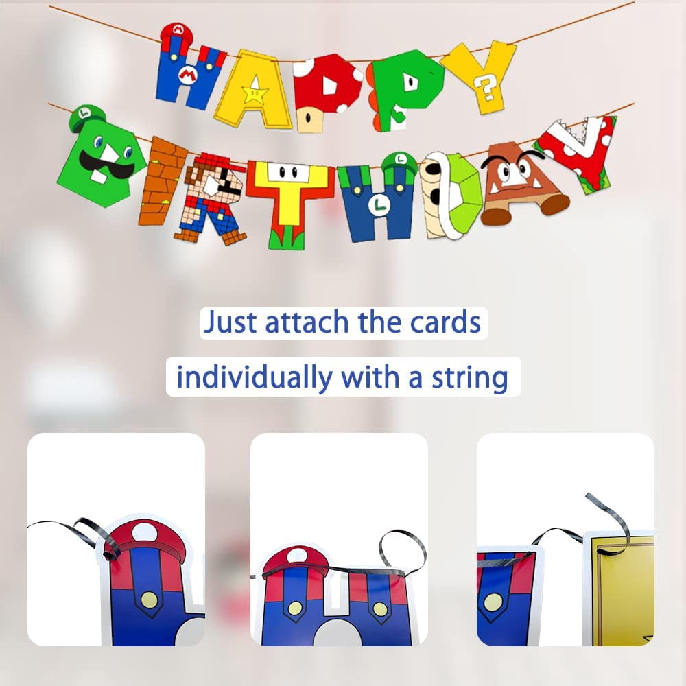 Mario Birthday Party Supplies, 115pcs Mario Birthday Decorations&Tableware-Mario Birthday Banner Plates Napkins Cups Tablecloth Balloons etc Super Mario Birthday Decorations Supplies