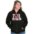 thumbnail image 3 of Breast Cancer BCA Pink Ribbon for Mom Zip Up Hoodie Men's Women's Brisco Brands S, 3 of 6