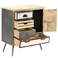 thumbnail image 3 of vidaXL Sideboard Solid Mango Wood and Steel 65x33x76 cm, 3 of 5