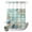 Teal Green Blue, variant on No Hook Shower Curtain, Teal Beach Coastal Shower Curtains for Bathroom with See Through Top Window, Summer Nautical Coral Shell Botanical Vintage Waterproof & Washable Bath Curtain Standard 72"x72"
