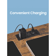 thumbnail image 6 of Ledrem Nightstand with Charging Station & App-Controlled LED Lights, Bed Side Table with 2 Drawers and 1 Open Shelf, Rustic Brown and Ink Black, 6 of 7