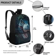 thumbnail image 4 of Uorisanigo Blue Dinosaur 17 inch Kids School Bag Lightweight Children Backpack for Boys and Girls Sports Casual Daypack with Adjustable Padded Straps for Elementary Kindergarten, 4 of 6