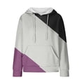 thumbnail image 5 of Xcmzpl Waffle Hoodies for Women Basic Color Block Hooded Sweatshirt Lightweight Pullover Tops Cotton Long Sleeve Blouses Fall Fashion, 5 of 6